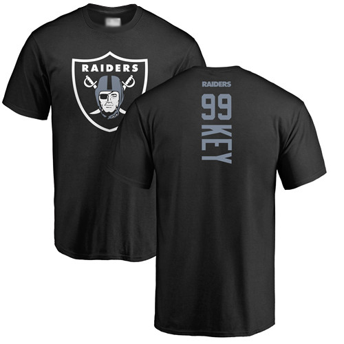 Men Oakland Raiders Black Arden Key Backer NFL Football #99 T Shirt->nfl t-shirts->Sports Accessory